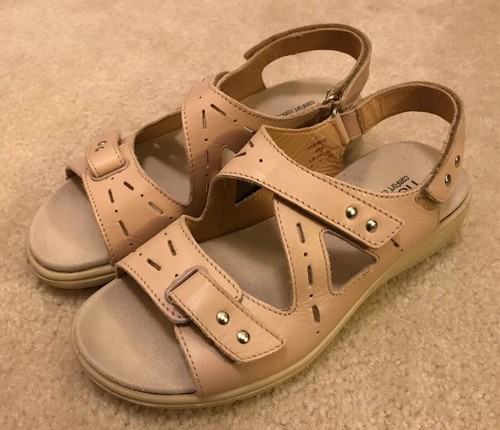 EUC! Womens Hotter Comfort Concept Taupe/Peach Yasmine Adjustable Sandals  Sz 7 | eBay