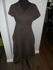 BASIC EDITIONS Women's Medium Dress Dresses Casual Cotton Short Sleeved Sleeves