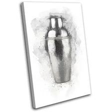 Cocktail Shaker Abstract Food Kitchen SINGLE CANVAS WALL ART Picture Print