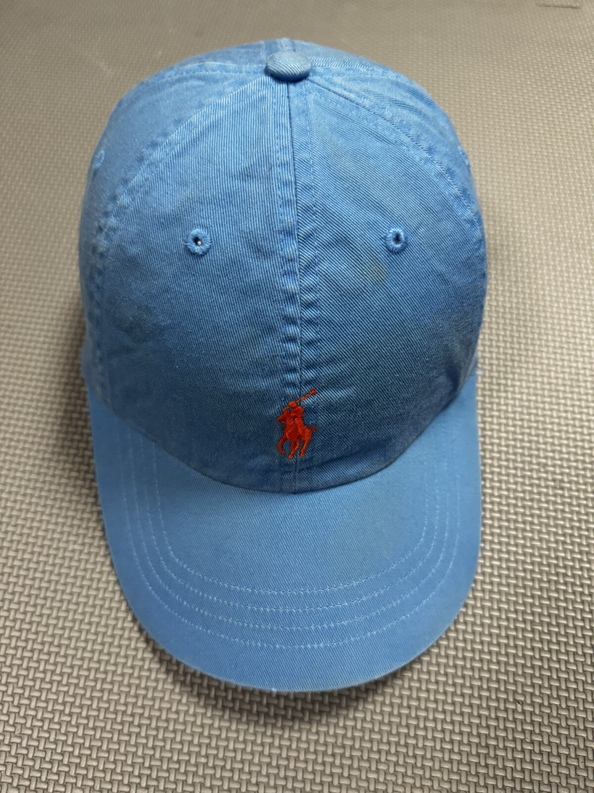 Cappello Polo Ralph Lauren vintage cinturino posteriore blu casual baseball papà pony logo