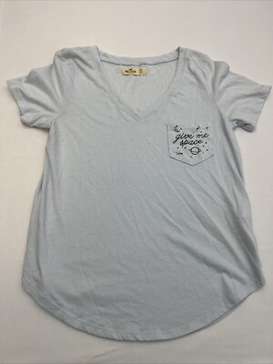 Hollister Women s Size XS  give me space  V Neck T-shirt   
