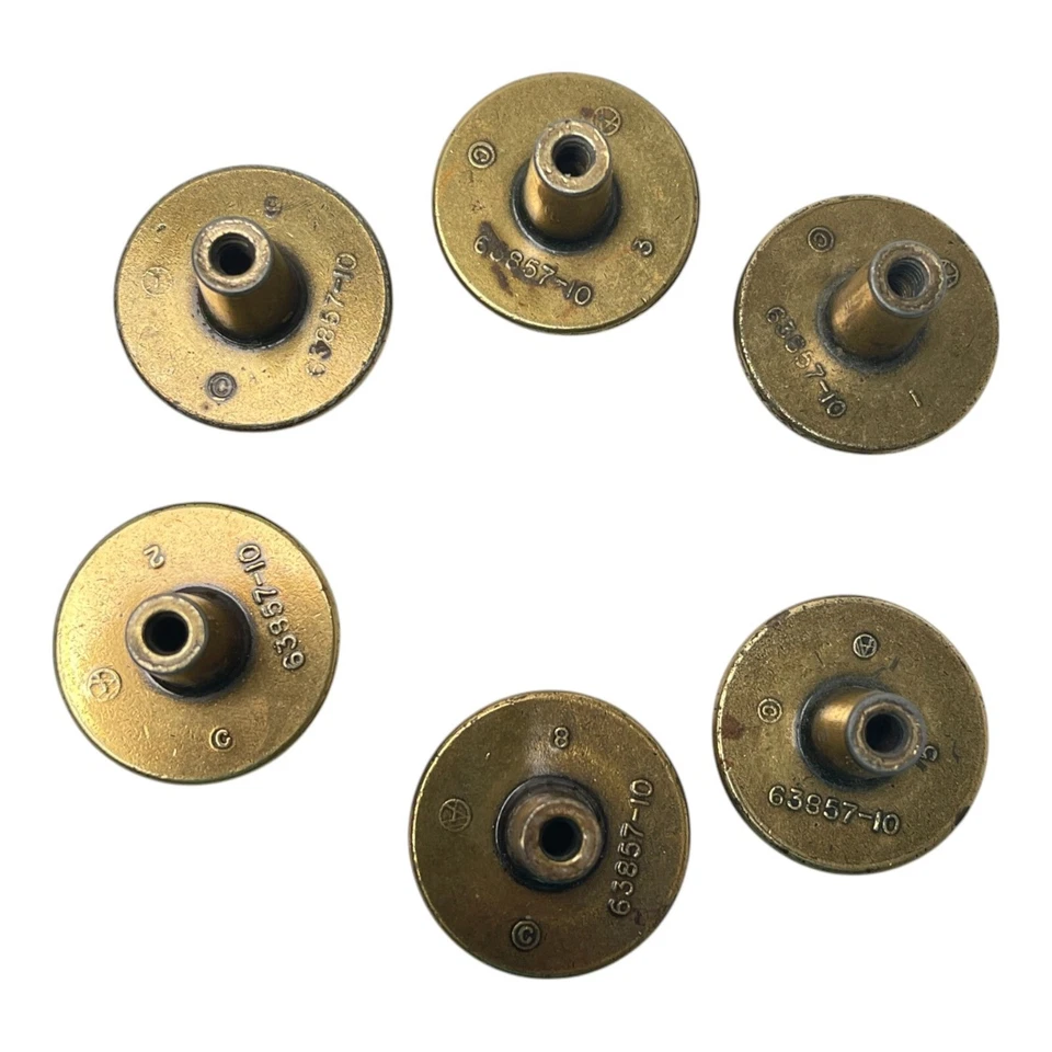 De colección 6 perillas de tiradores de cajón florales de cerámica y latón tornillos núcleo de cabaña 3/4 pulgadas Foto 4 de 4