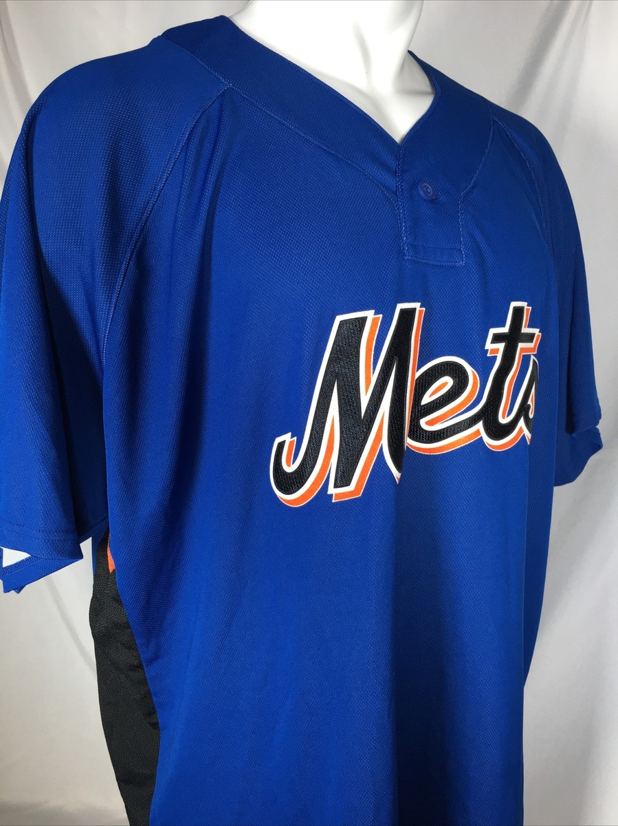 VTG New York Mets Majestic Blue Cool Base Batting Practice