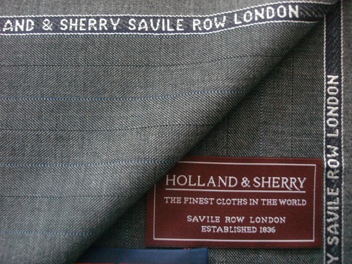 Holland & Sherry 100% SUPER 120er WOLLE KAMMGARN ANZUGSTOFF * TARGET * 1,78m. - Bild 1 von 8