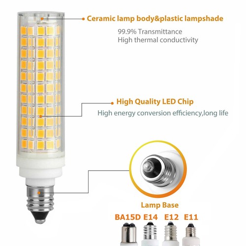 1X 10X Dimmable LED Bulbs 15W 136LEDs BA15D Light Corn 220 Volt Cool White Bulb - Picture 3 of 15