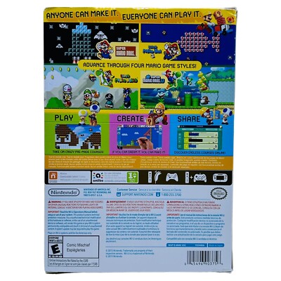 Super Mario Maker Deluxe Edition Nintendo Wii U CIB Complete