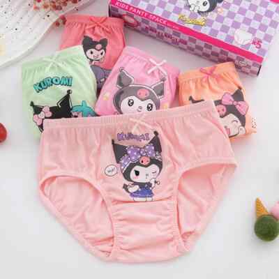 5Pcs Kuromi Underwear Kid Cotton Triangle Breathable Briefs Underpants