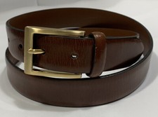 GH Bass Belt Brown Genuine Leather Size 36 Vintage Preowned