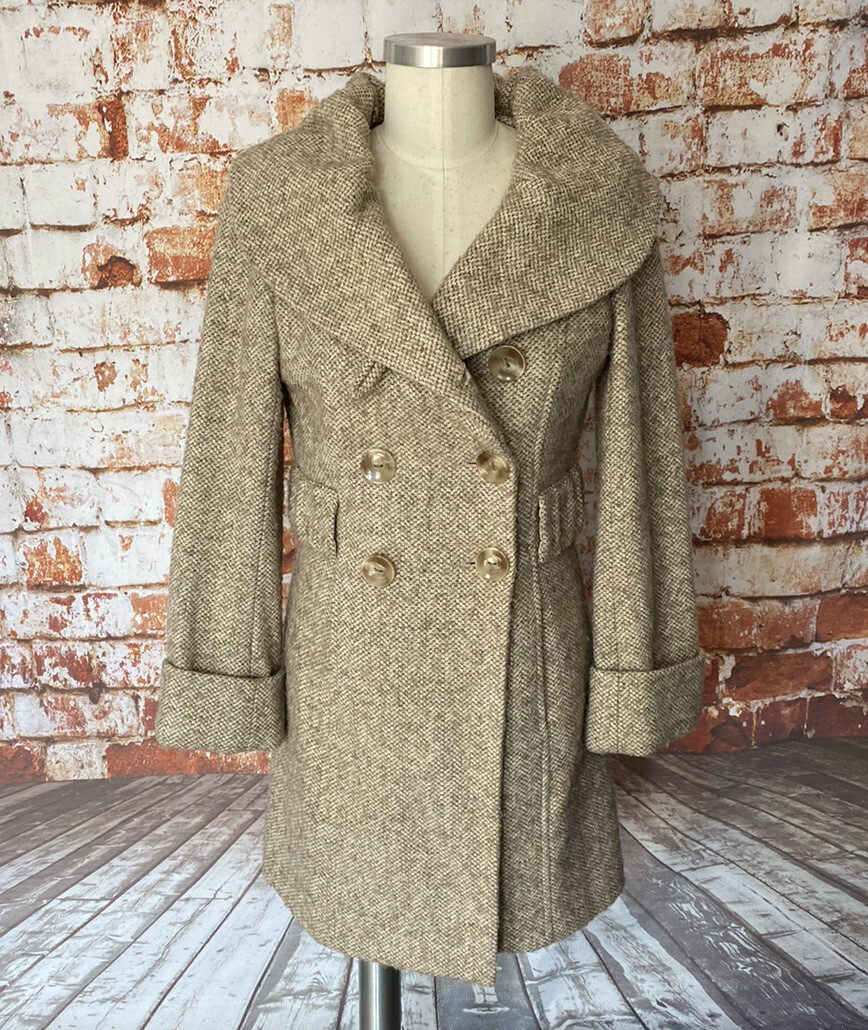 long tan peacoat