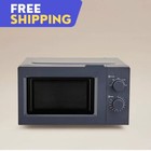 Compact Navy 17L Manual Microwave Oven - Quick Heat, Easy Use, Fast Ship