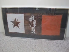WILLIAM KENT Signed Political Mono Print 1966 Tri-Color LONESTAR Flag of TEXAS