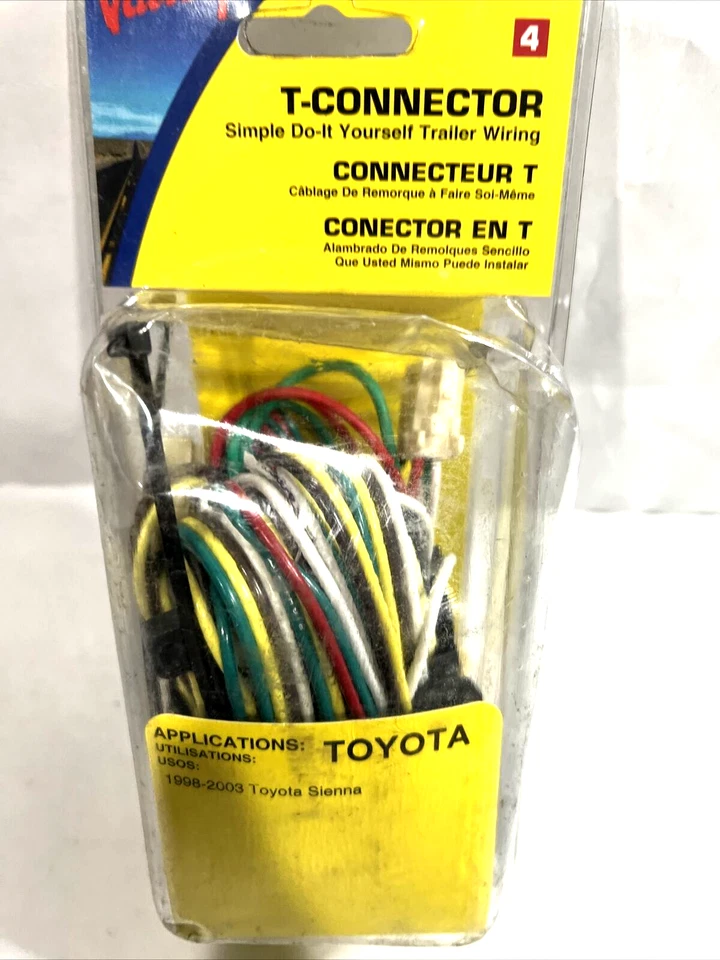 Kit de cableado de remolque Valley T-Connector 33475 para Toyota Sienna 1998-2003 Foto 3 de 4