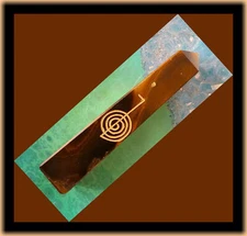 LARGE TIGER EYE TOWER, REIKI SYMBOL ENGRAVED TIGER EYE TOWER, TIGER EYE OBELISK