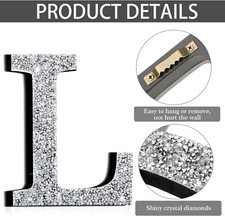 NEW LETTER L Signs For Home Decor Crystal Crushed Diamond Accent