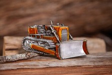 Vintage 1970s - Bergamot Brass Works - ENAMELED BULLDOZER   BELT BUCKLE