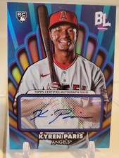 KYREN PARIS 2024 Big League Blue Holo Card Autograph Rookie #OAA-KP ANGELS Auto