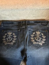 New ROCK & REPUBLIC “Look” Blue Jeans, J & COMPANY “CREST” BEVERLY, Size 30