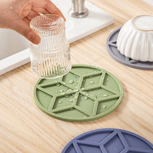 5Pcs Table Mats Dining Placemat Silicone Mats Insulation Tableware Mat Round AU - Picture 3 of 23