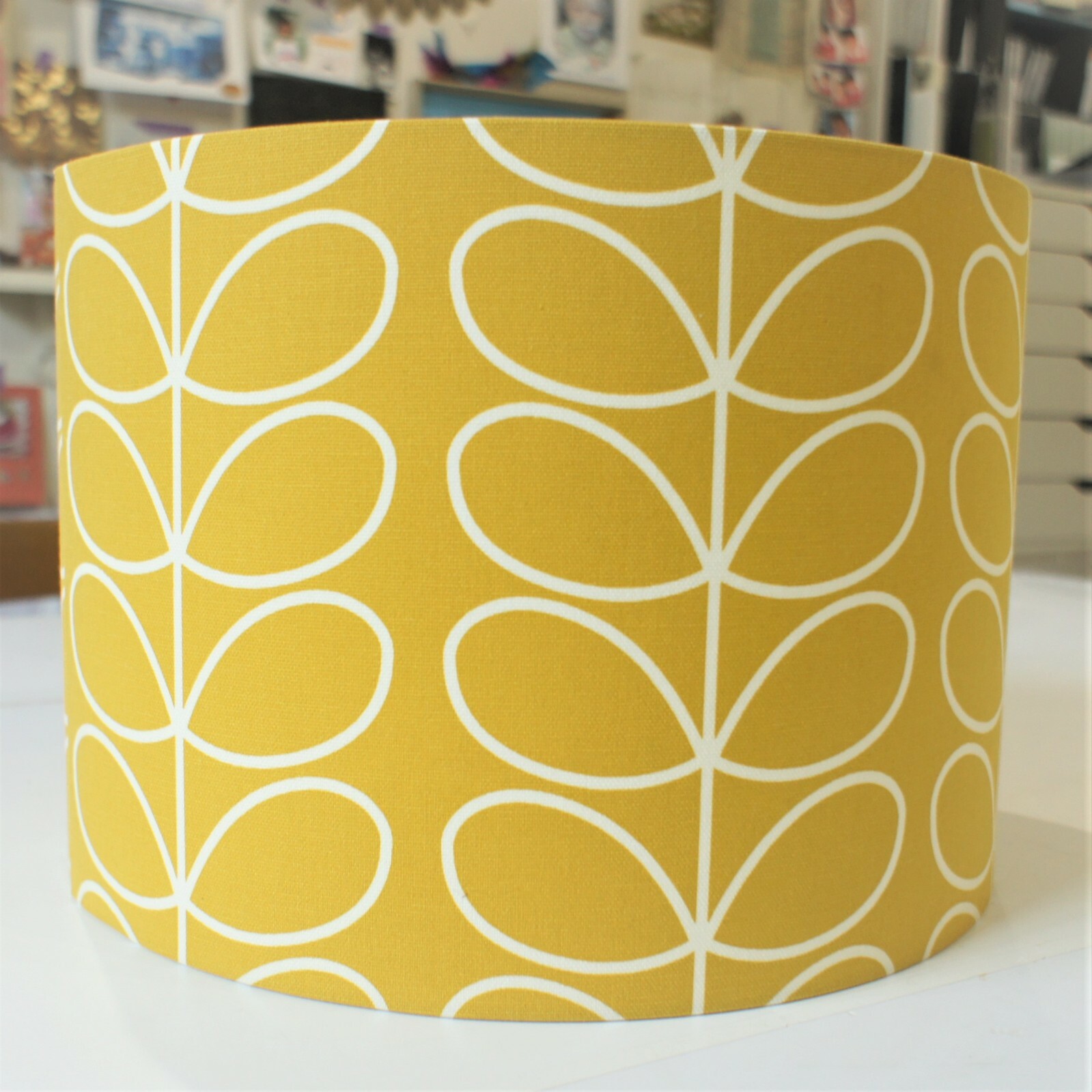Handmade Lampshade Orla Kiely Linear Stem Dandelion eBay