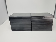 Lot of 30 Black Slim Double CD/DVD Cases