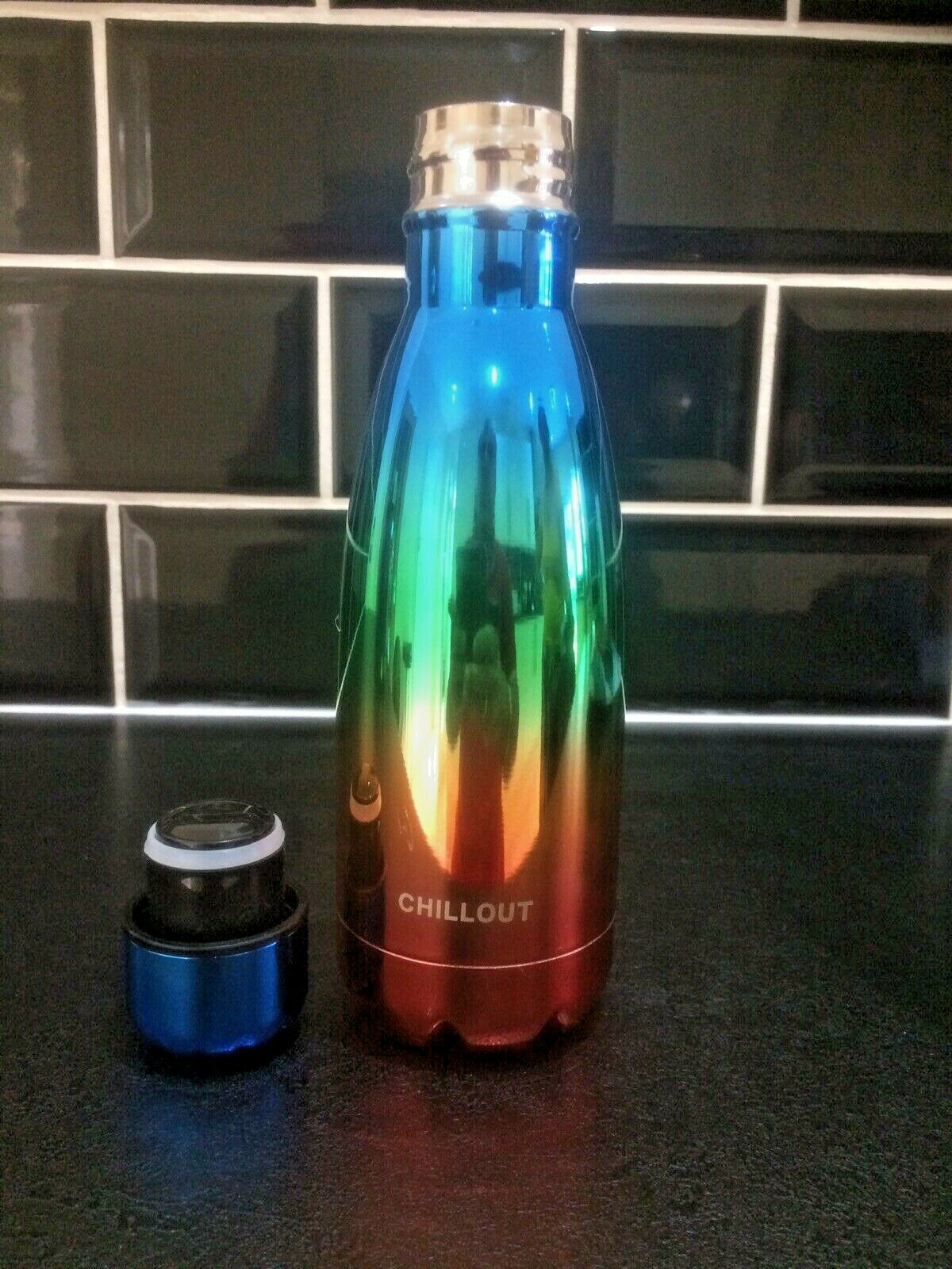 Stainless Steel Drinks Bottle Double Wall Insulated Sports & Gym 350ml