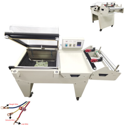 220V  Automatic 2 in 1 Sealing Heat  Shrinking Packaging Machine Shrink Wrapper