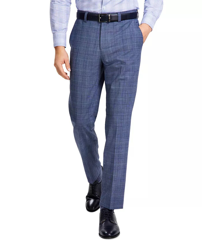 Hugo by Hugo Boss Mens Modern-Fit Plaid Wool Blend Suit Trousers - Size 40 21490₽