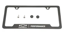 OEM NEW License Plate Frame Black w/ Performance Logo 14-24 Chevrolet 19330393