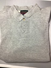SADDLEBRED MENS POLO SHIRT short sleeves GRAY SIZE MEDIUM EUC