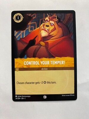 Control Your Temper! 2023 Disney Lorcana: The First Chapter #26 Card