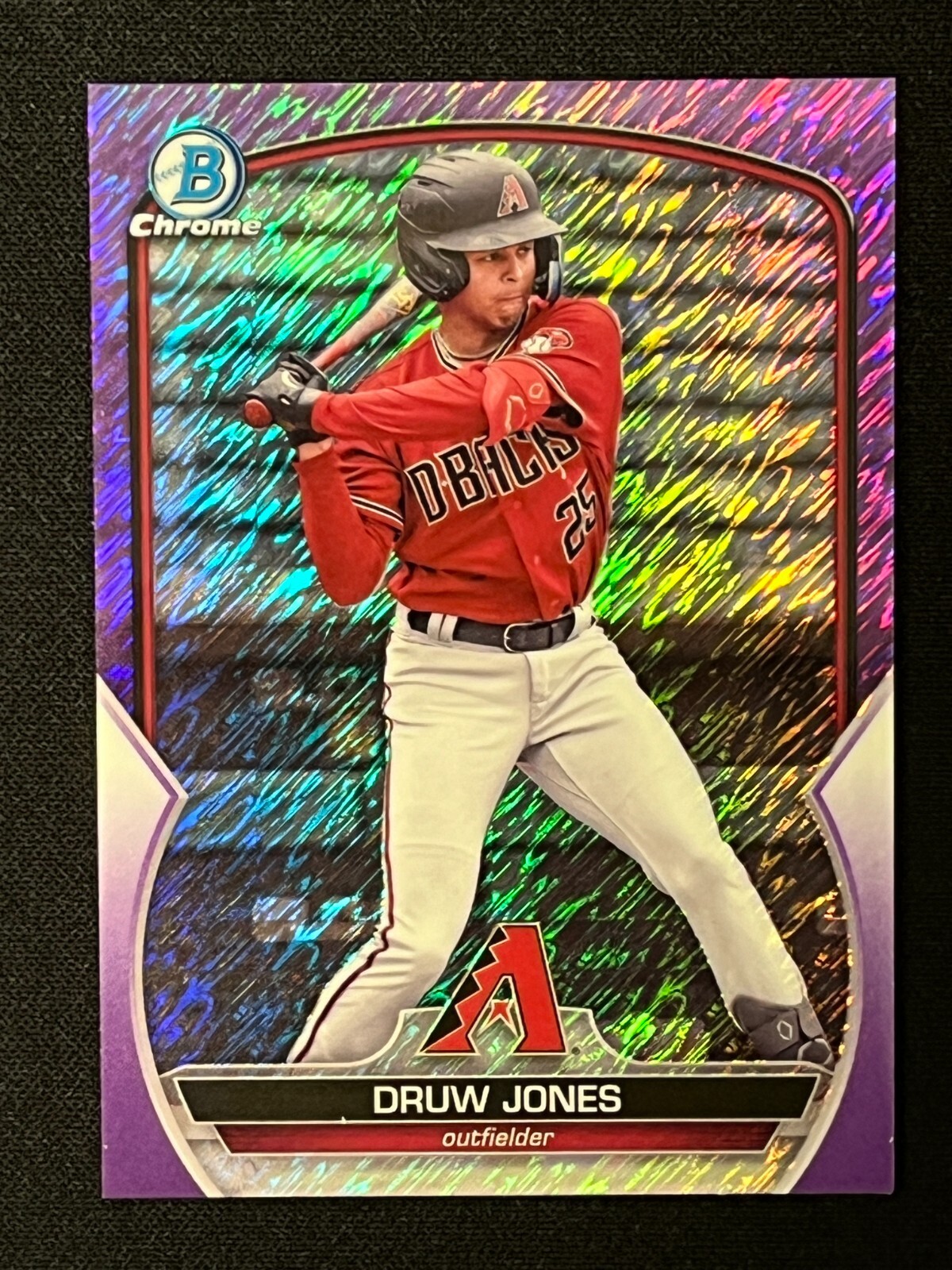 2023 Bowman Chrome Purple Shimmer Refractor Druw Jones #BCP-249  239/250