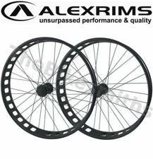26" FAT Bike Alex Blizzerk 70 Wheelset Front QR 9x135 &Rear TA 12mmx197 Tubeless
