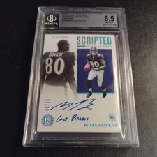 #6/15 Miles Boykin Rookie Auto 2019 Panini Encased Notre Dame Ravens BGS 8.5