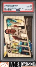 2022 Panini Prizm WNBA Satou Sabally Get Hyped Gold Vinyl 1/1 PSA 8 #7