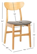 Safavieh LUCCA RETRO DINING CHAIR, Reduced Price 2172748490 DCH1001B-SET2