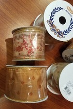 Sheer Ribbon Roll with Wired Edges - Wreath Making - 2 Designs - You Choose
