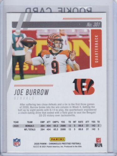 Joe Burrow Rookie Card Cincinnati Bengals Football 2020 Prestige NFL RC! - Bild 2 von 2