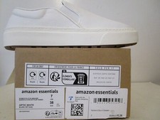 Amazon Essentials Womens Casual Comfortable Slip On Sneaker Optic White Size 7