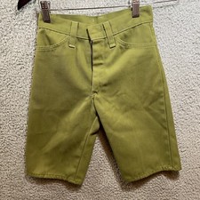 VTG Splinters Green Denim Shorts Kids 22  Waists