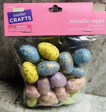 Easter Crafts De Pastel Metallic and Glitter Foam Eggs 24ct O.75x1.14inches