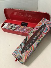 VERA BRADLEY RETIRED BALL POINT PEN  PENCIL SET PARISIAN PAISLEY  GREAT GIFT