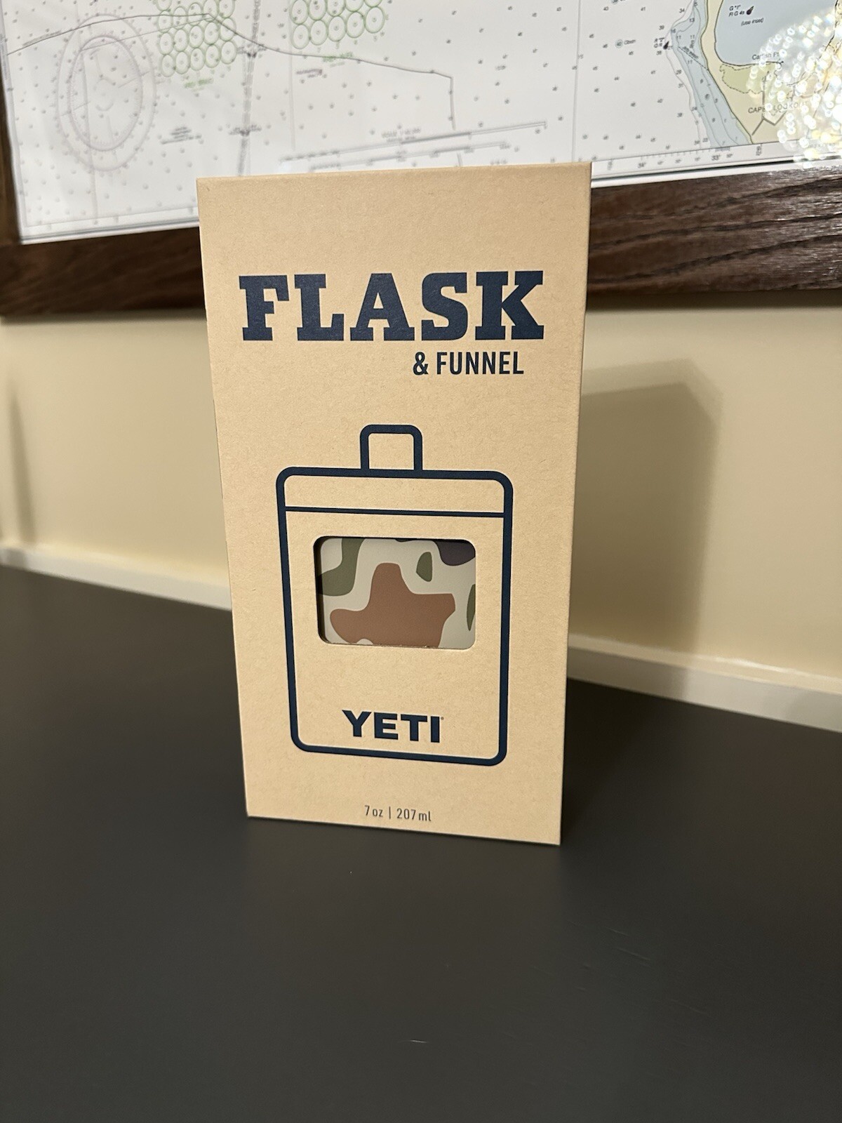 Yeti Tan Camo Flask With FUNNEL,New In Original Factory Seal Box Limited Edition