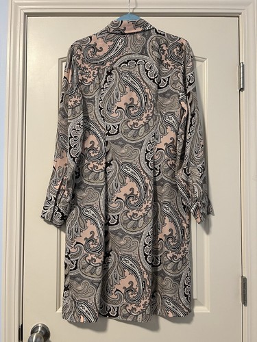 Michael Michael Kors Women’s 100% Silk Button Down Shirt Belted Dress Size 8 - Picture 3 of 9