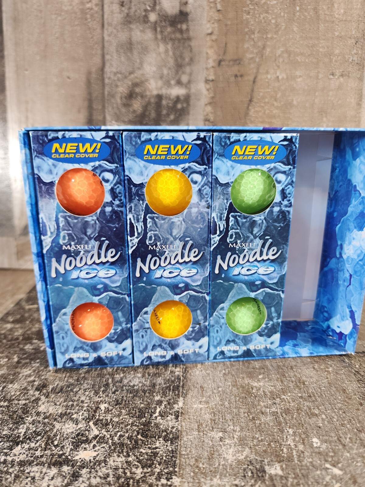 MAXFLI Noodle ICE Golf Balls 9Pack Pink White 3Sleeves Long & Soft