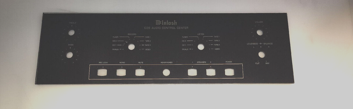 McIntosh C36 Glass Faceplate 17