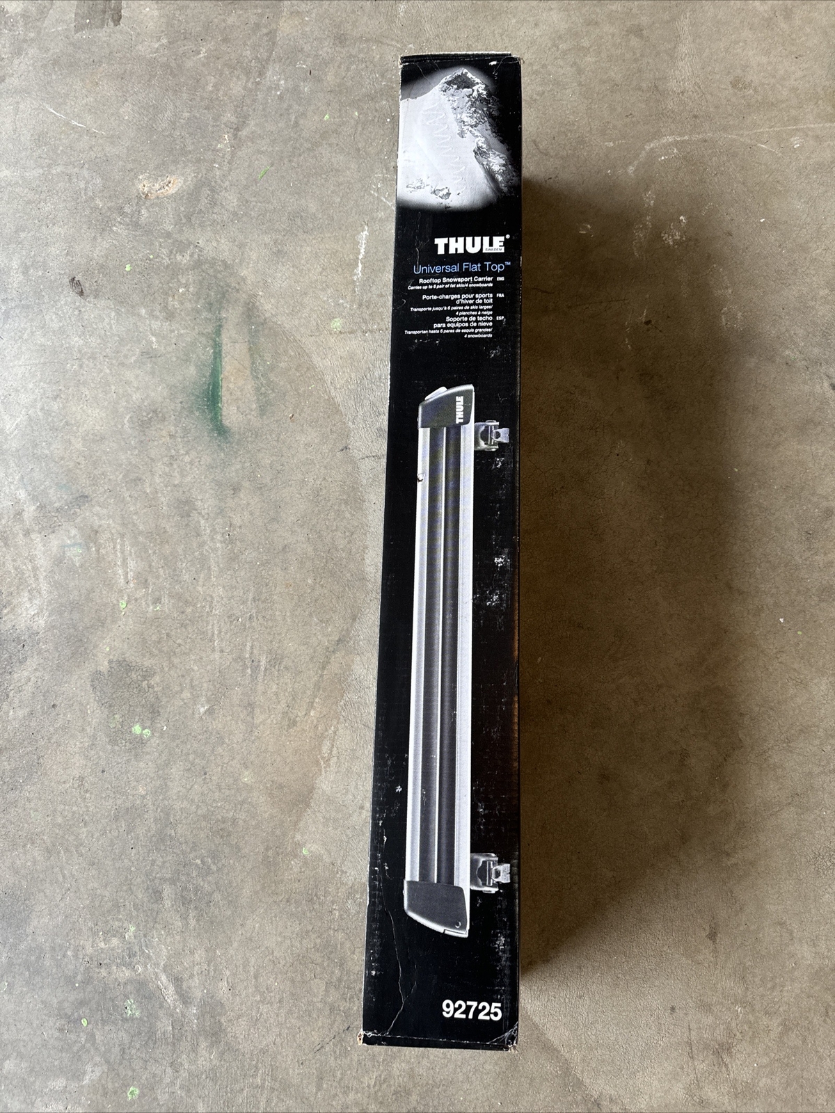 Thule 92725 Universal Flat Top 6 Ski & Snowboard Rack Silver eBay