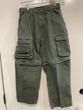 Boy Scouts Of America Convertible Pants Green Shorts Pants Poly Cotton Youth 10