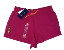 NWT Ralph Lauren Girls 12-14 Pink Spa Terry Shorts Embroidered Big Pony Logo