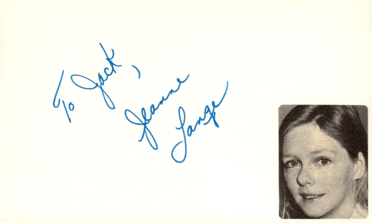 Jeanne Lange Signed Auto 3x5 Index Card Days of Our Lives | eBay