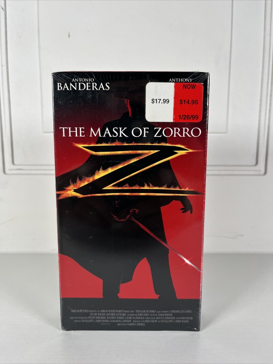 The Mask of Zorro VHS 1998 Antonio Banderas Anthony Hopkins Sealed